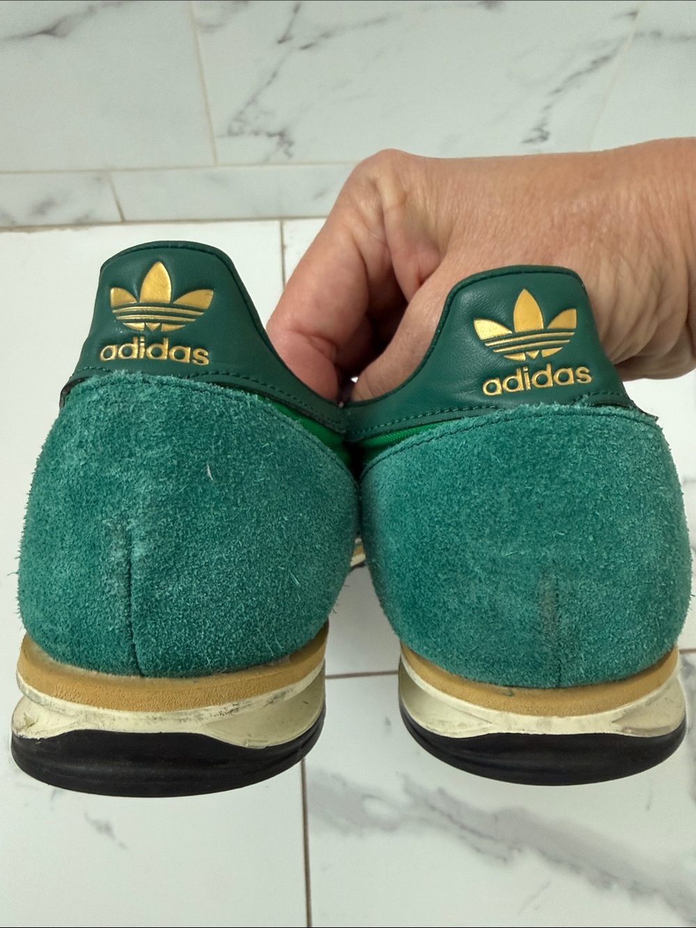 adidas SL72 Green with Light Pink - Picture 4 of 6